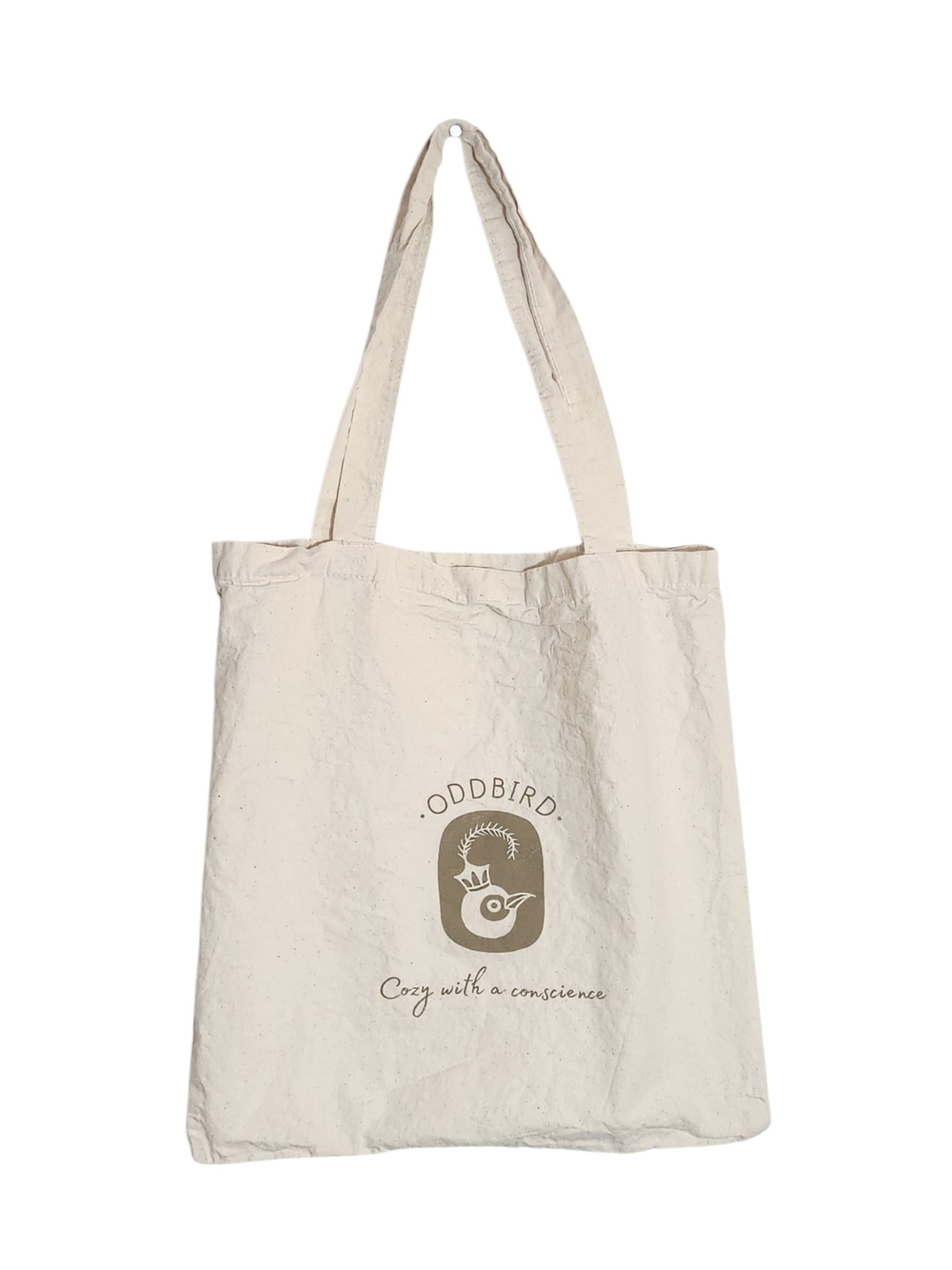 OddBird Natural Cream Logo Shopping Tote Lightweight